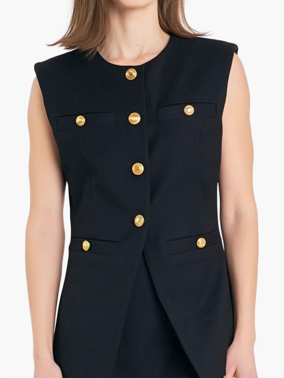 Nwt (M) Endless Rose Power Shoulder Vest